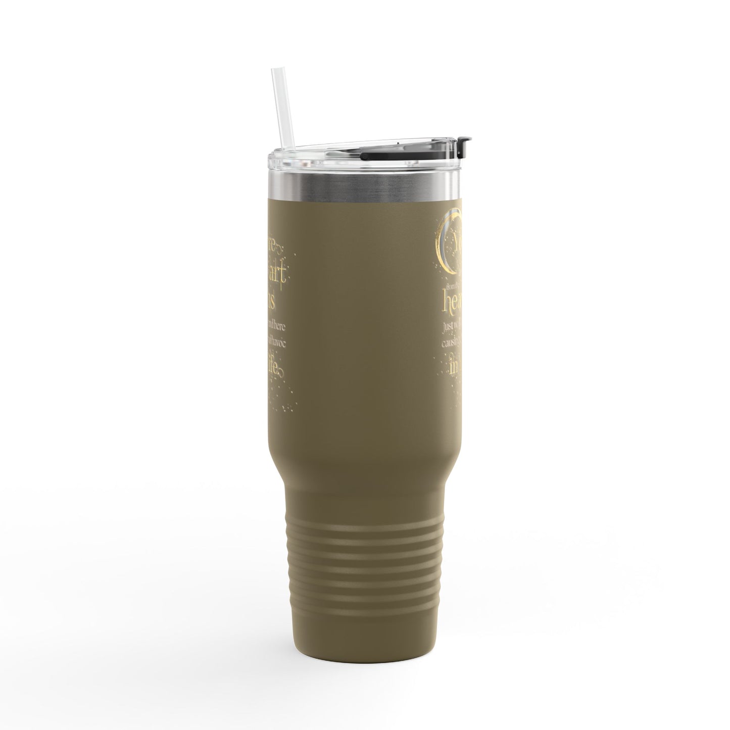 "Work of Art" Book Quote Insulated Travel Mug | 40oz