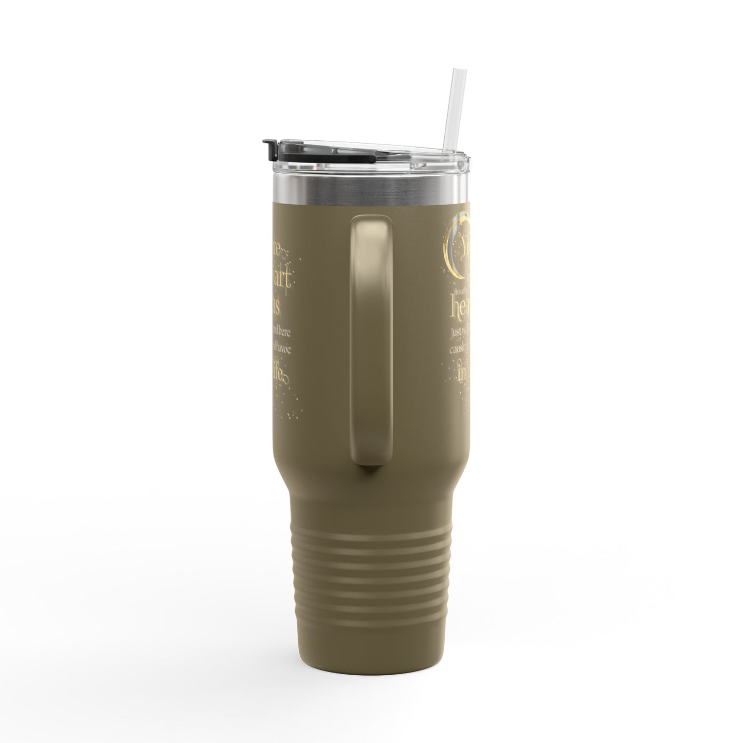 "Work of Art" Book Quote Insulated Travel Mug | 40oz
