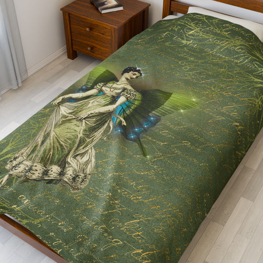 Enchanting Fairy Tale Velveteen Plush Throw Blanket